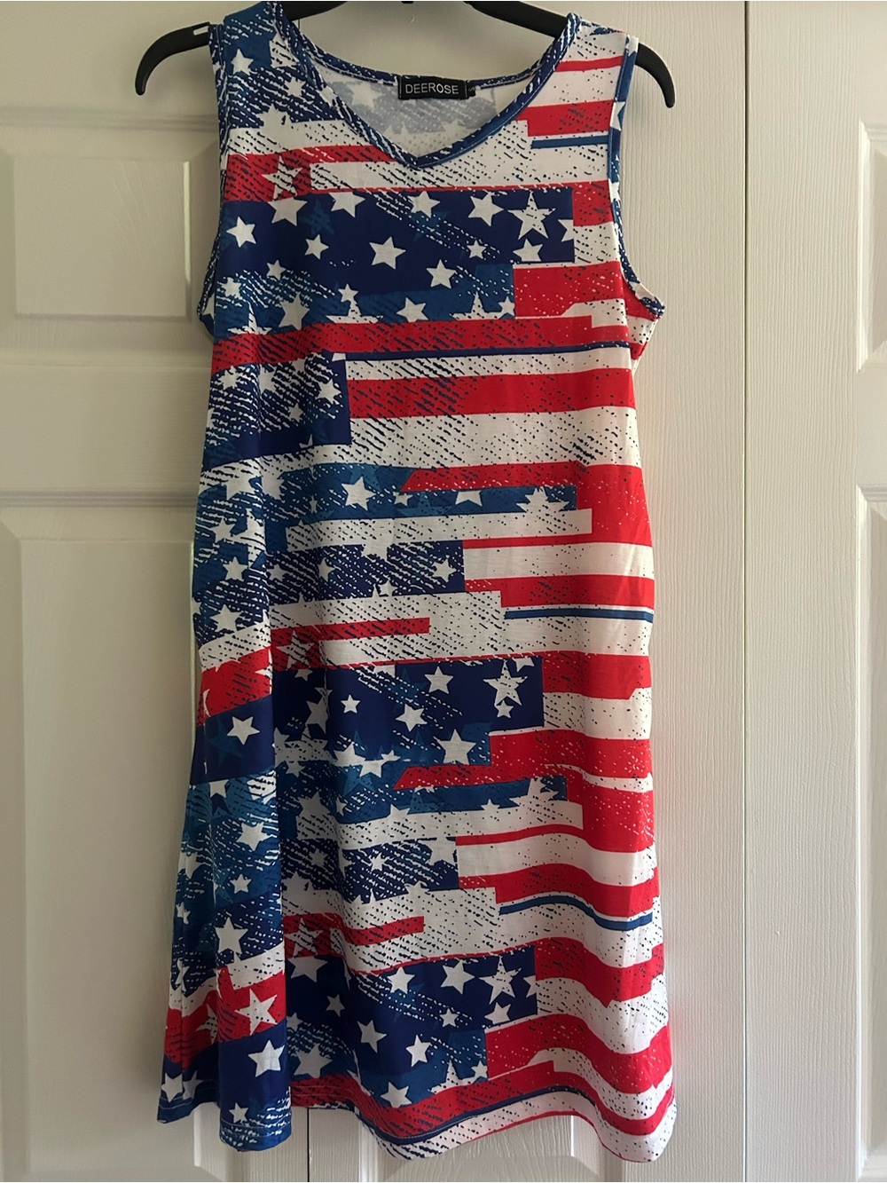 Deerose Patriotic Red, White & Blue Sleeveless Dress